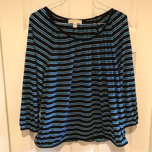 Michael Kors blouse XL blue stripe